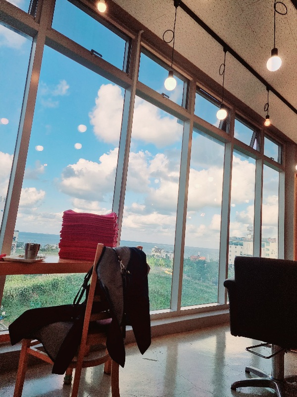 울산 바다 보이는 미용실 힐링하세요~
